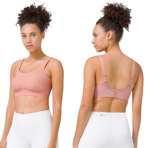 lululemon athletica Other - NWOT LULULEMON Run Times High Support Pink Pastel Sports Bra Size 34E / 32DD